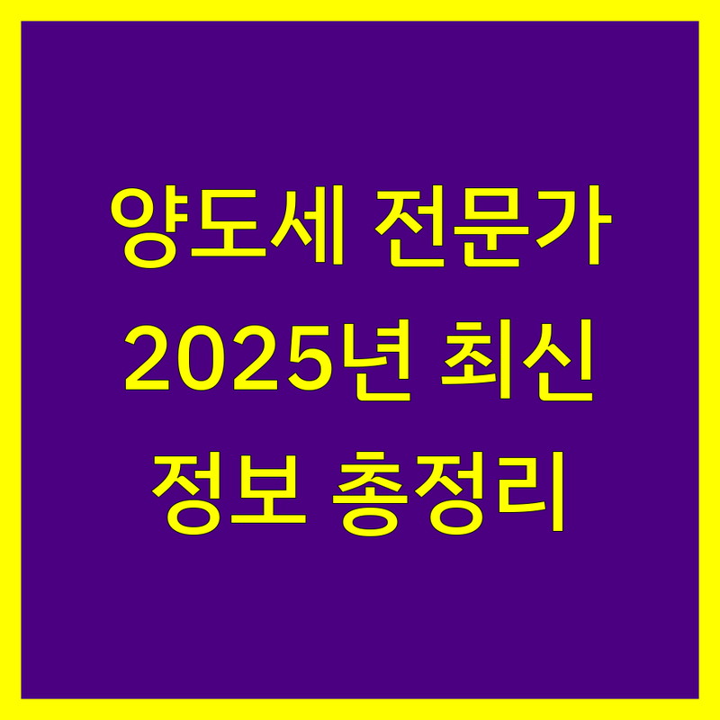 영천시 양도소득세 전문가 비교 | 2025년 최신 정보 총정리