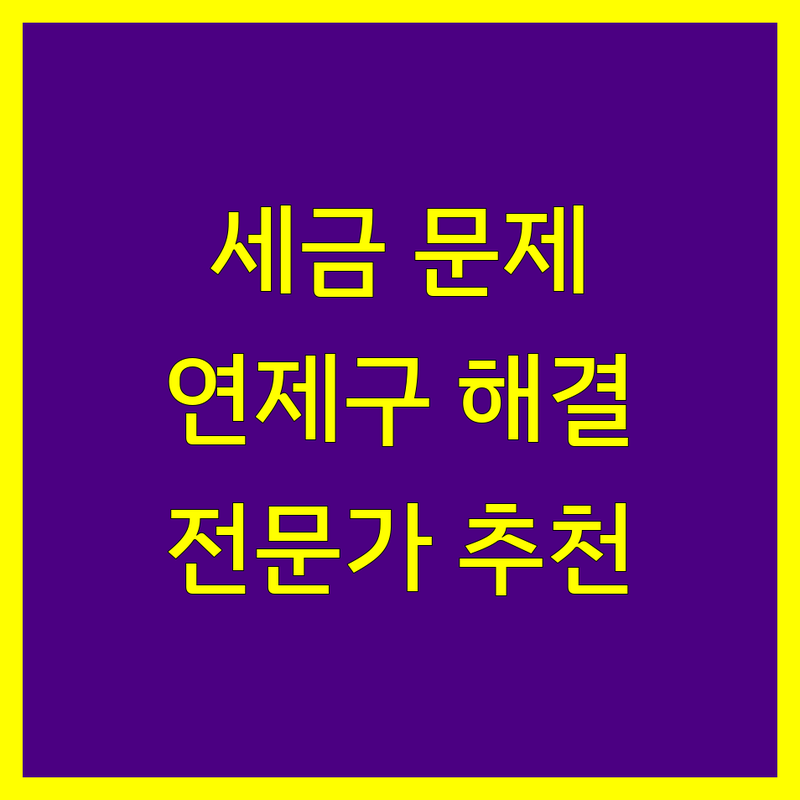 세금 문제, 어디서 해결해야 할까요? 부산 연제구 회계법인 전문가 추천!