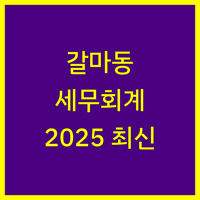 대전 서구 갈마동 세무회계 한눈에 비교 | 2025년 최신 정보 총정리