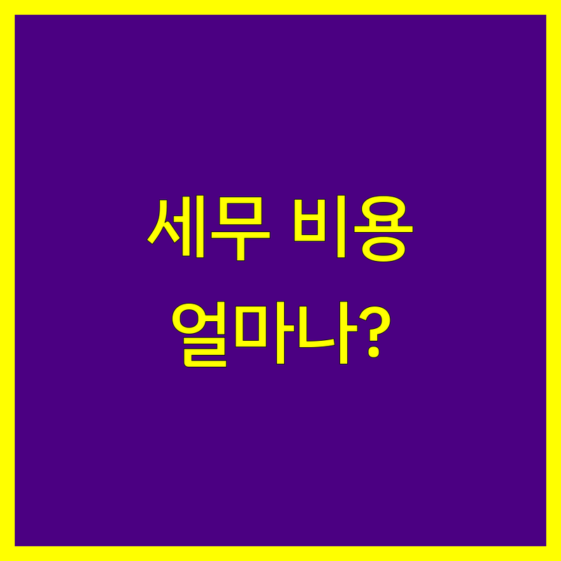 서울 마포구 세무대리 비용 완벽 분석 | 가성비 좋은 곳부터 프리미엄까지