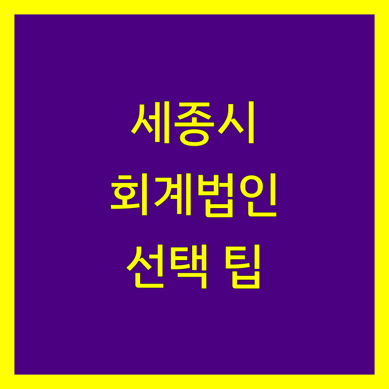 세종시 회계법인 고민 해결! 보람동 회계법인 솔루션 | 전문가가 알려주는 선택 팁